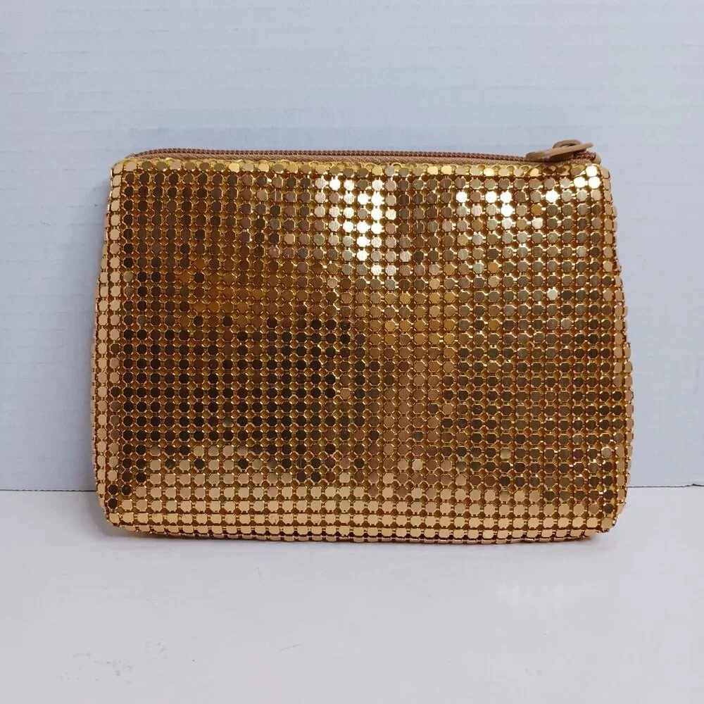 Vintage Glam Gold Mesh Clutch